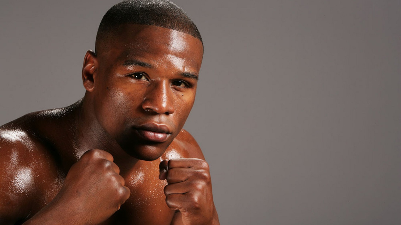Боксер Флойд Мэйуэзер-младший крупным планом