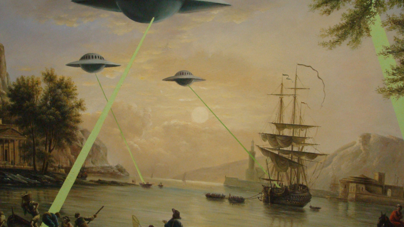 Граффити НЛО в далёком прошлом