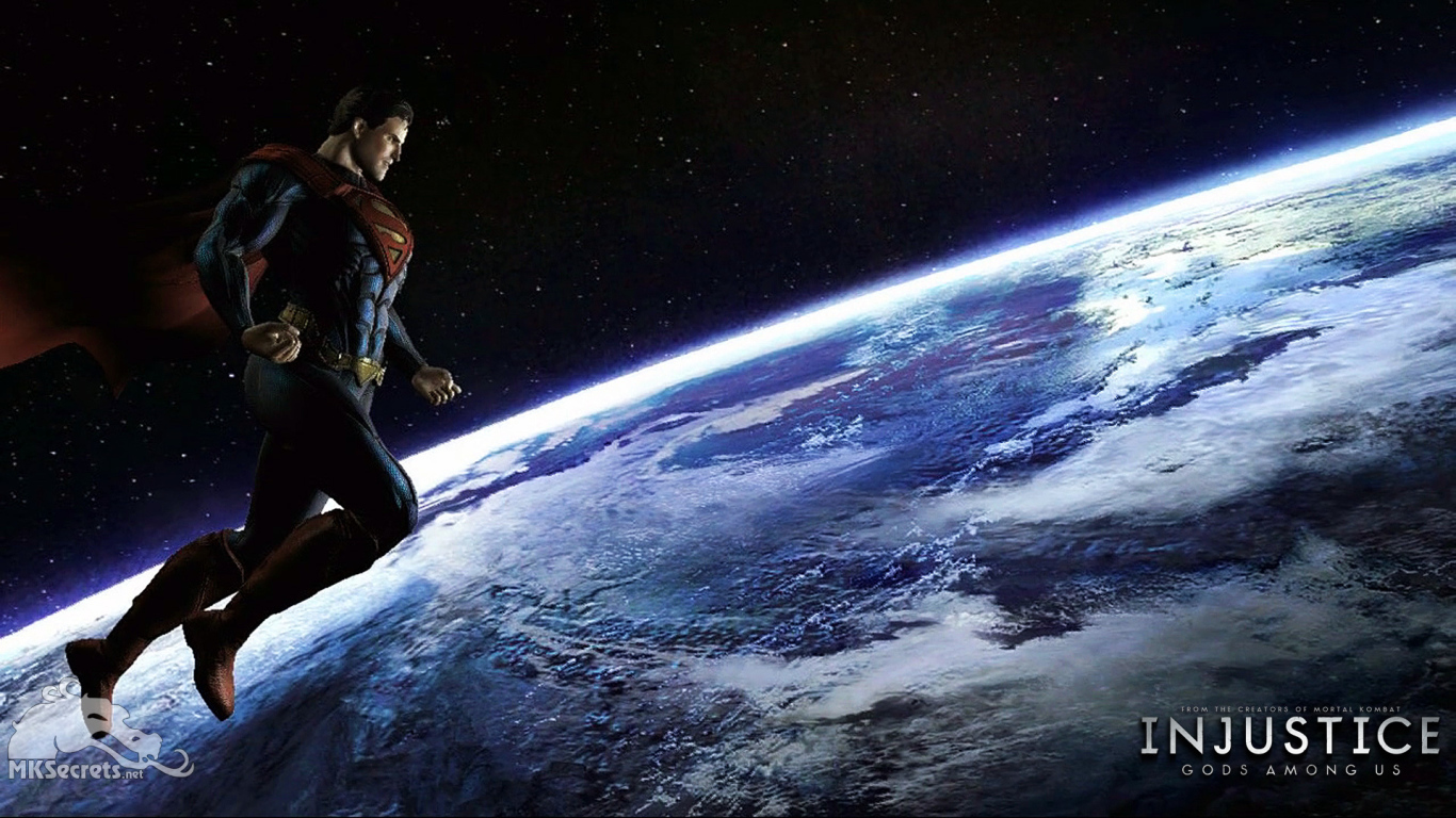 Injustice Gods Among Us Ultimate Edition Superman In The Orbit Desktop Wallpapers 1366x768
