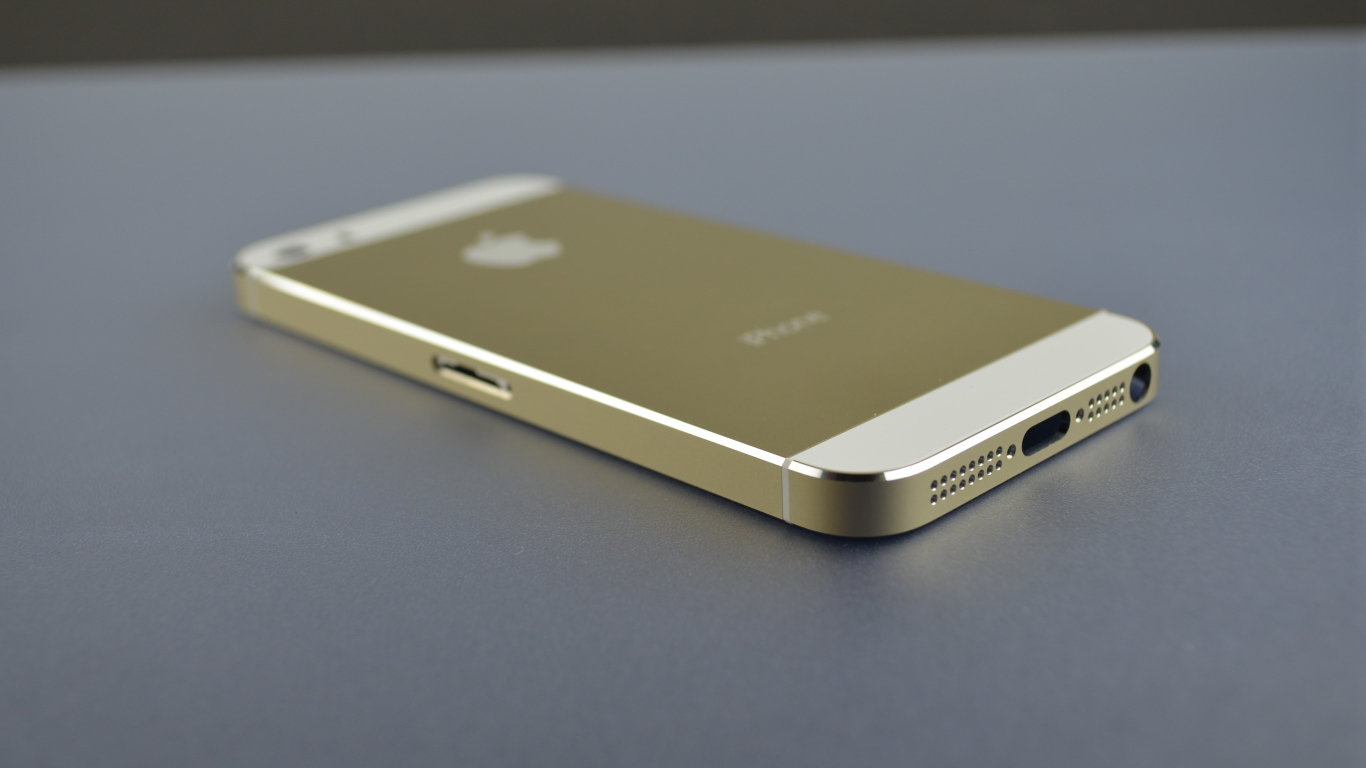Iphone 5S on a gray table