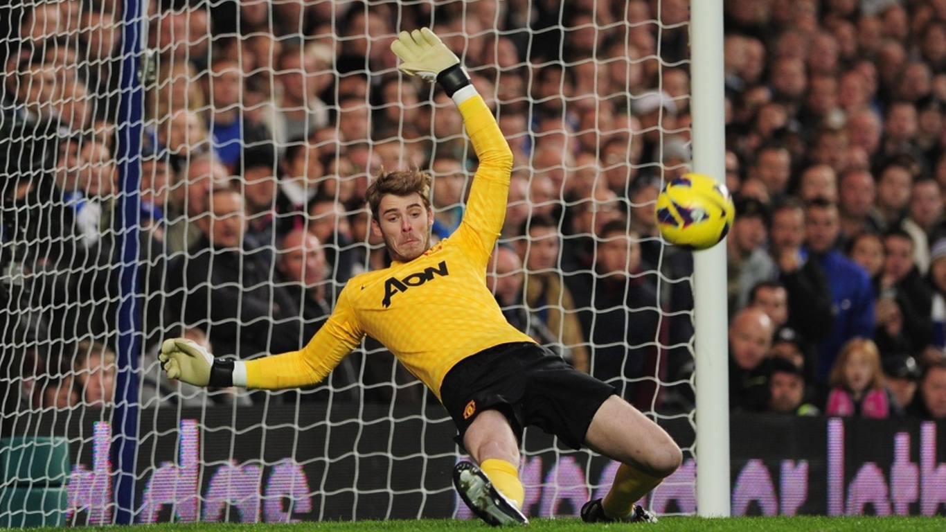 Манчестер Юнайтед Давид Де Хеа защищает свои ворота