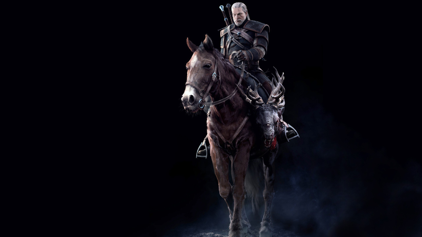 The Witcher 3: Wild Hunt: hero on the horse