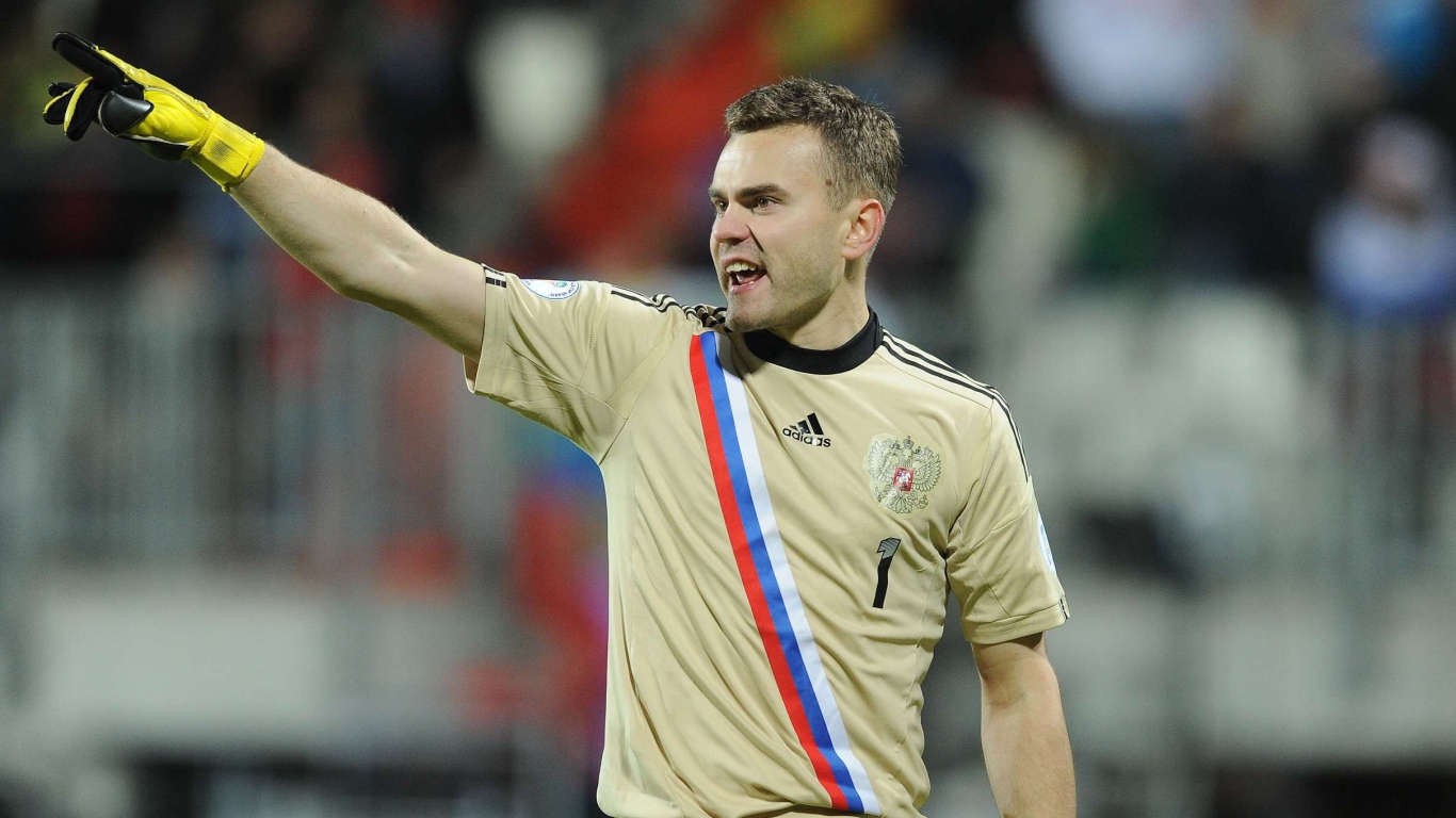 Лучший игрок московского ЦСКА Игорь Акинфеев