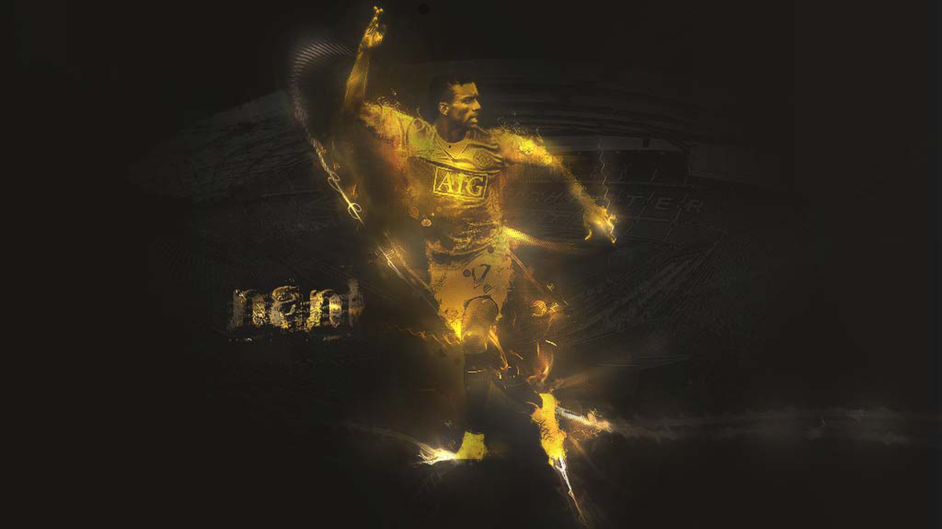 Футболист Манчестер Юнайтед Луиш Нани во золотых тонах