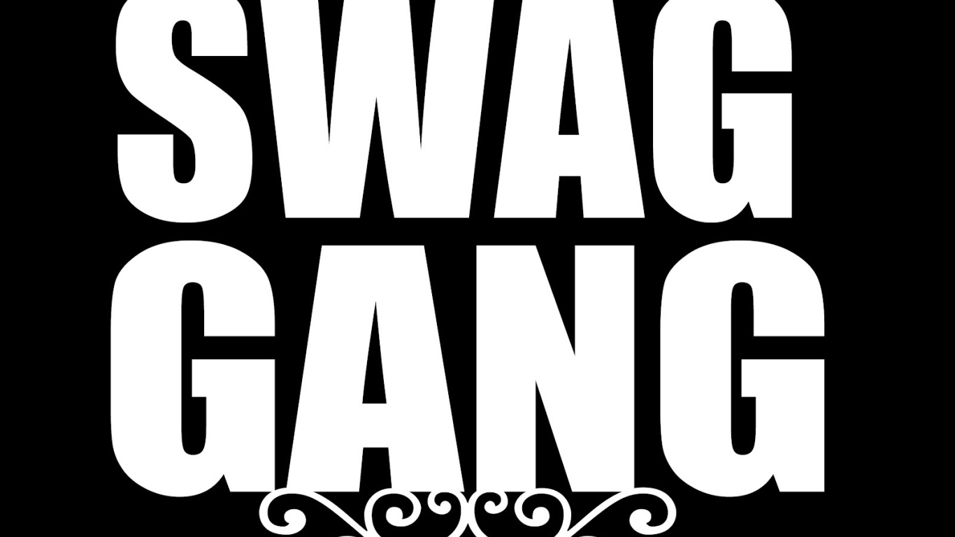 Надпись swag gang