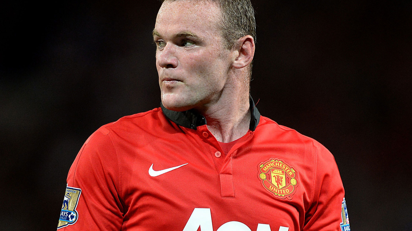 The player of Manchester United Wayne Rooney close up