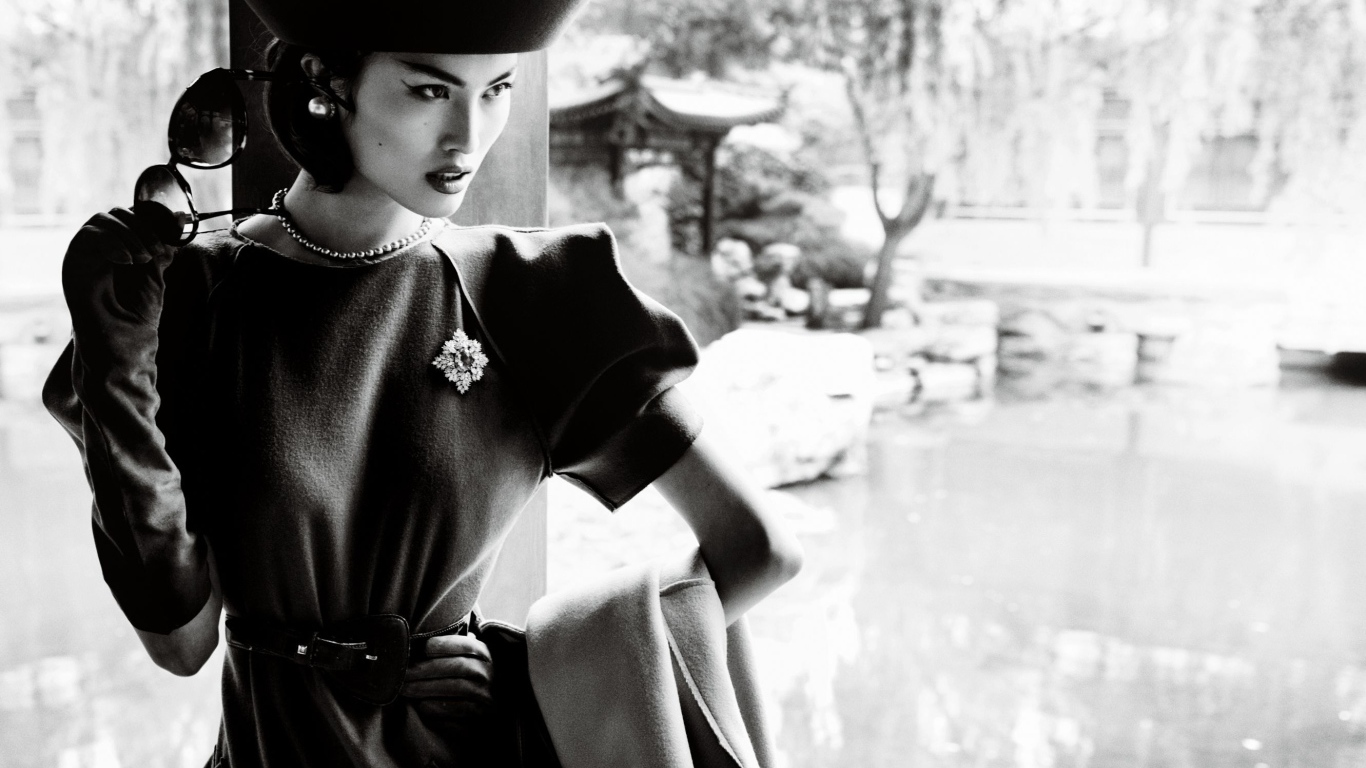 Женщина в шляпе, ретро фото