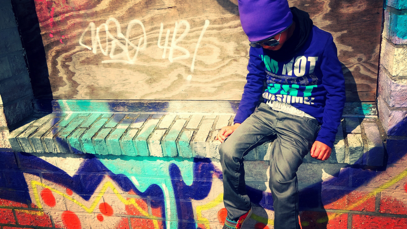 Ребёнок в стиле одежды swag