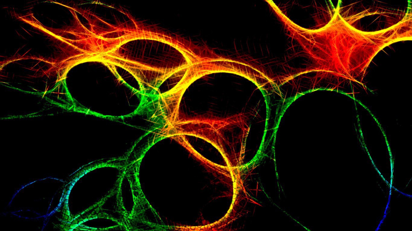 Красочные объемные фракталы