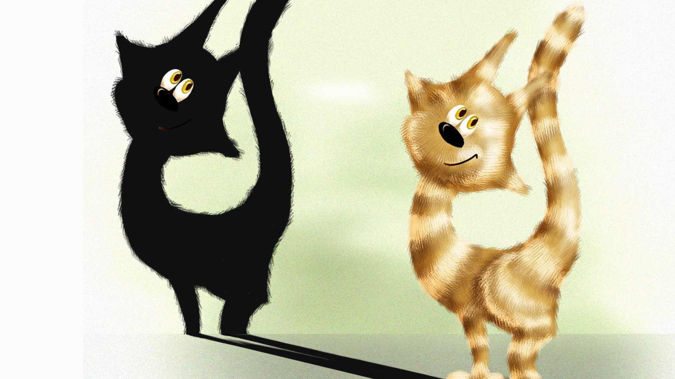 Тень кота с глазами