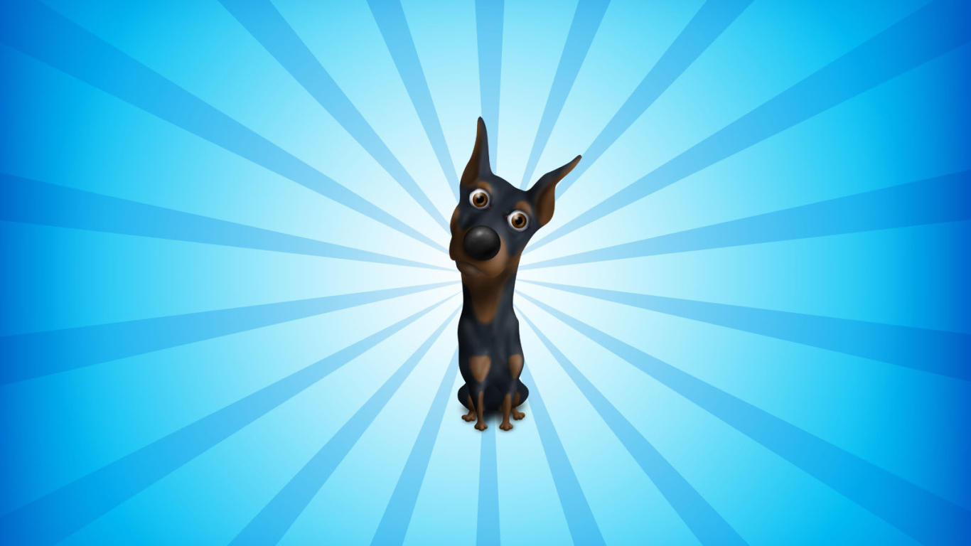 Доберман из мультфильма