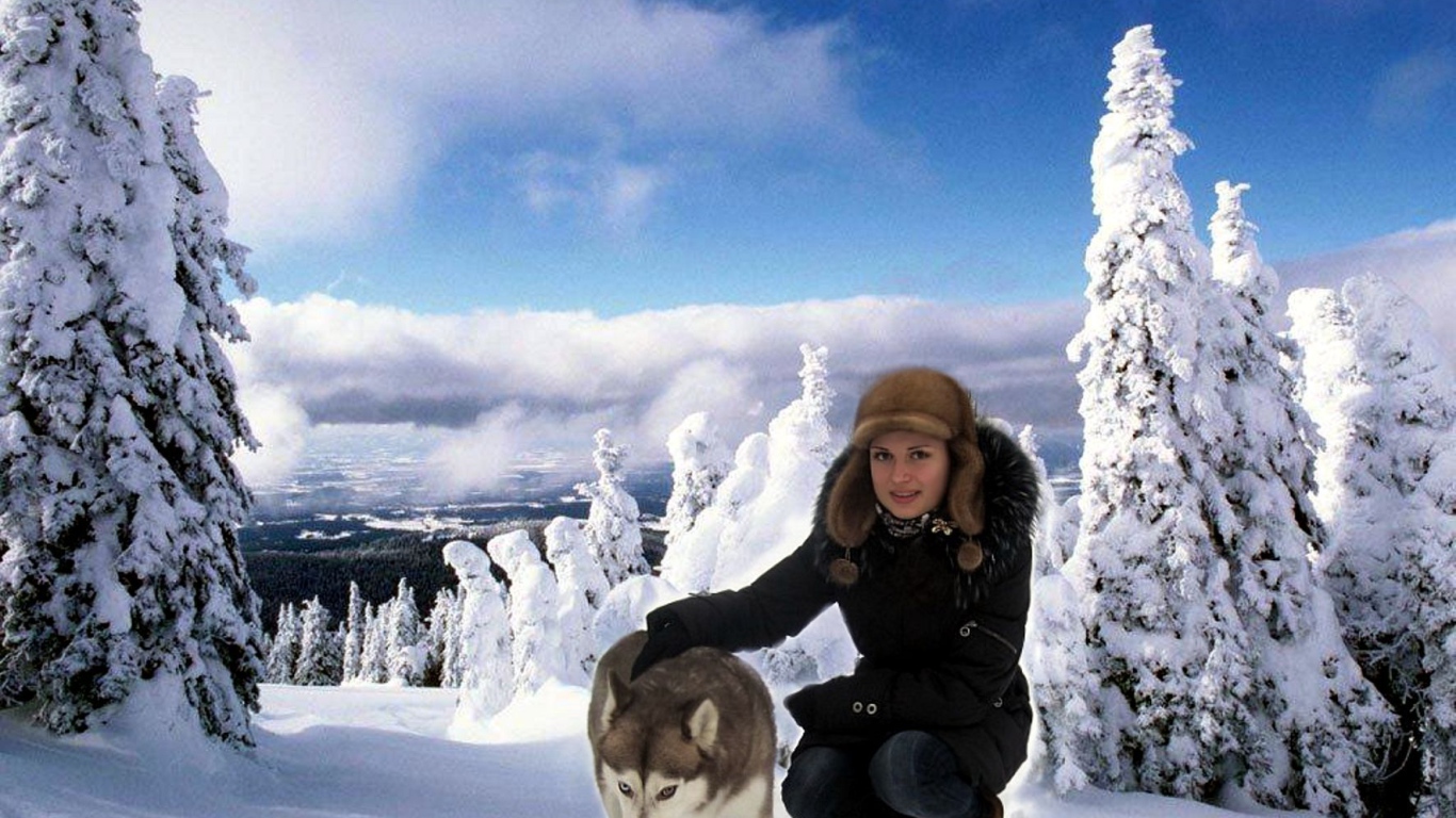 Девушка с лайкой