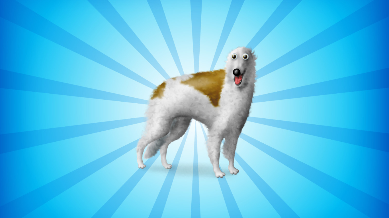 Борзая собака из мультфильма