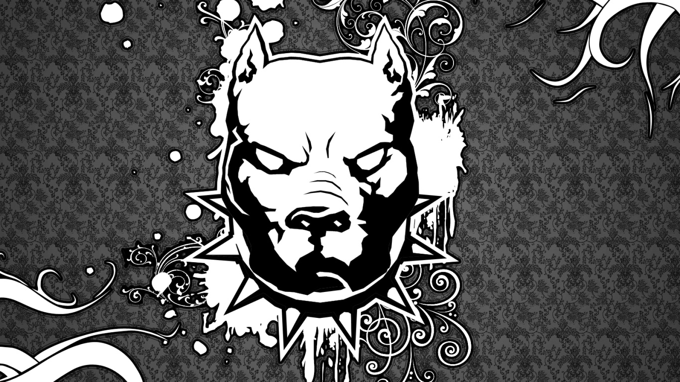 Изображение злого питбуля