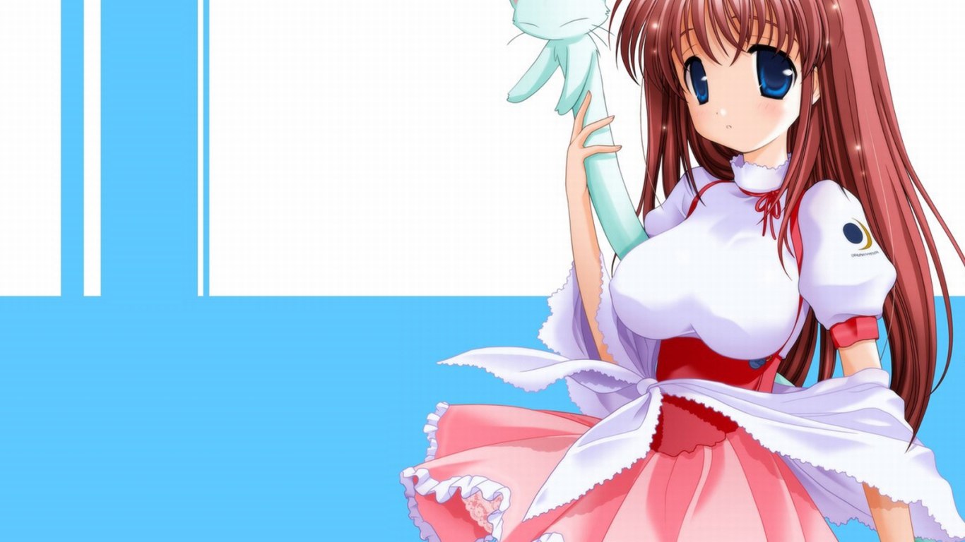 Аниме девочка с котом