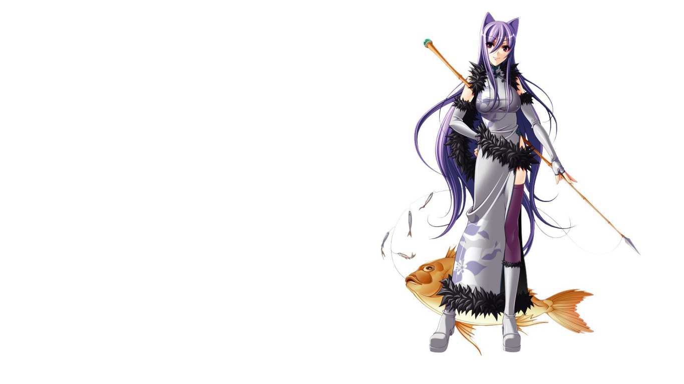 Аниме девушка с копьем