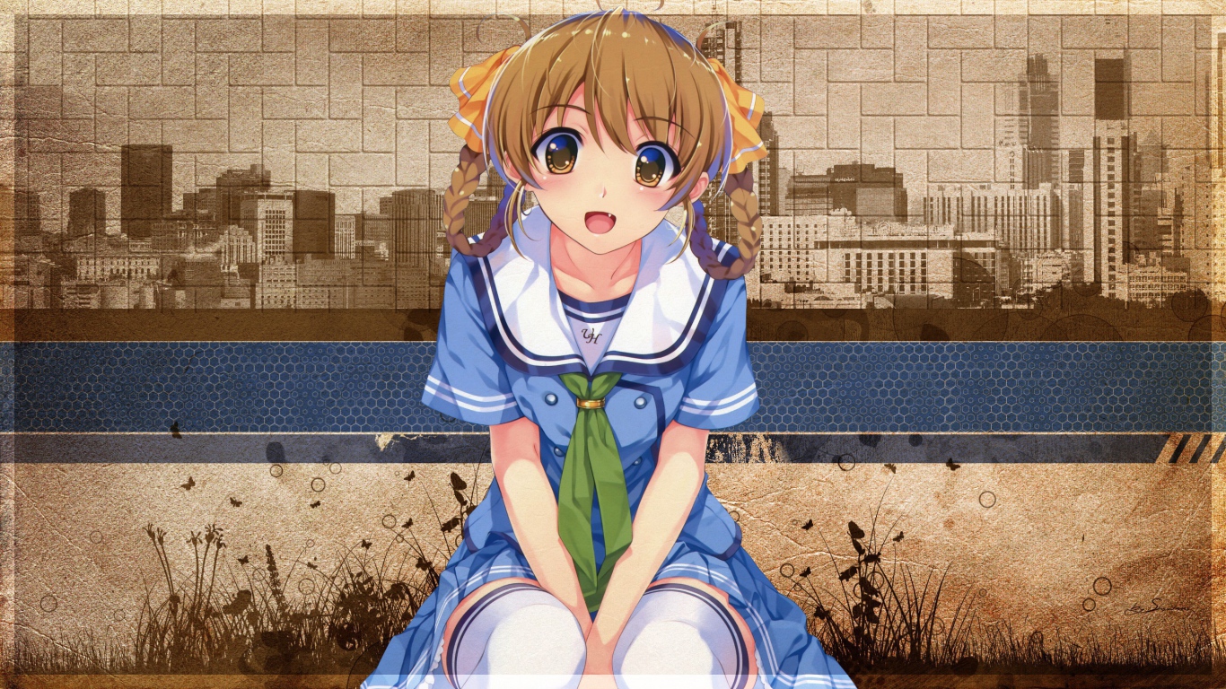 Девочка в синем платье