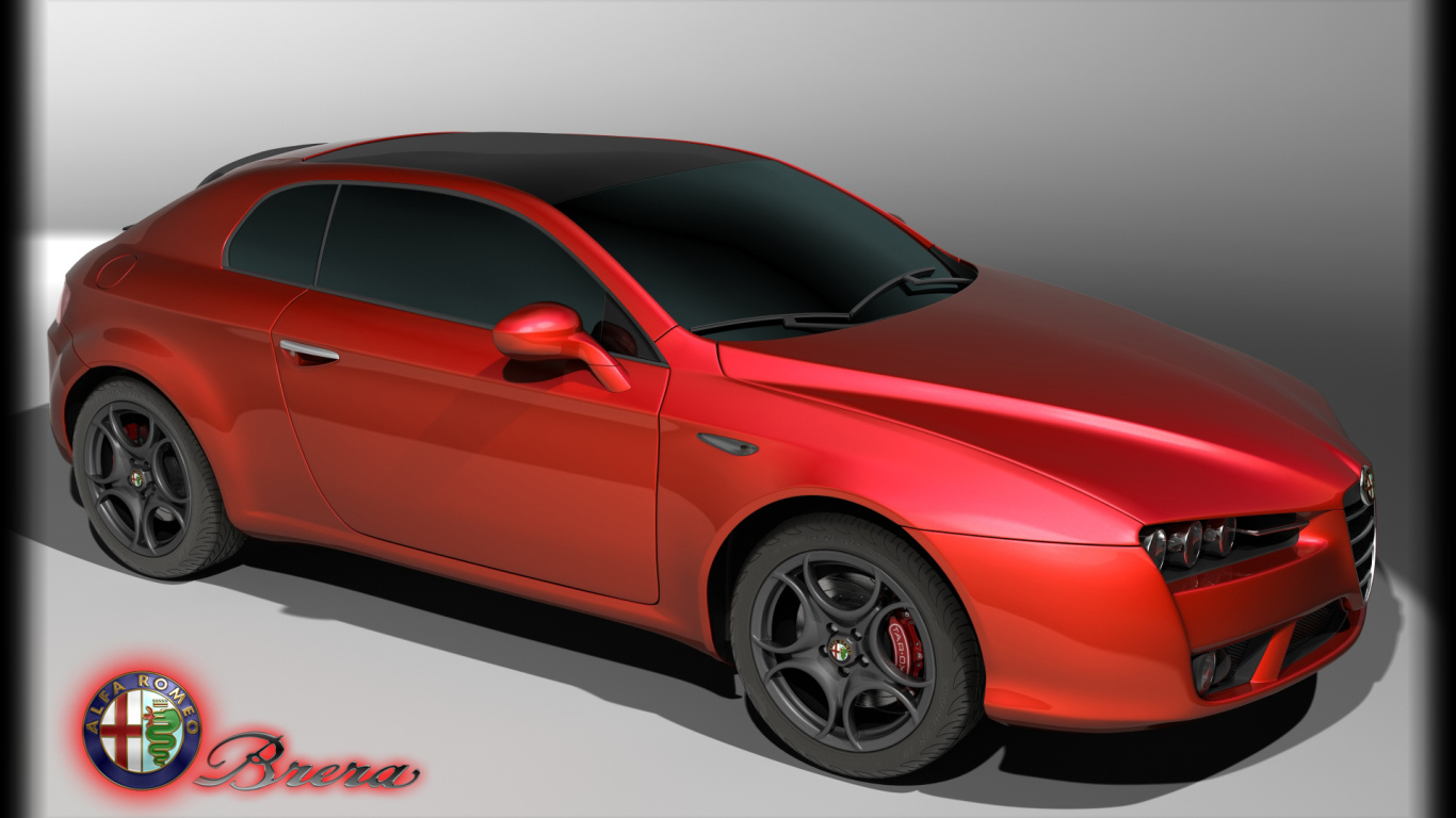 Автомобиль Alfa Romeo brera на дороге