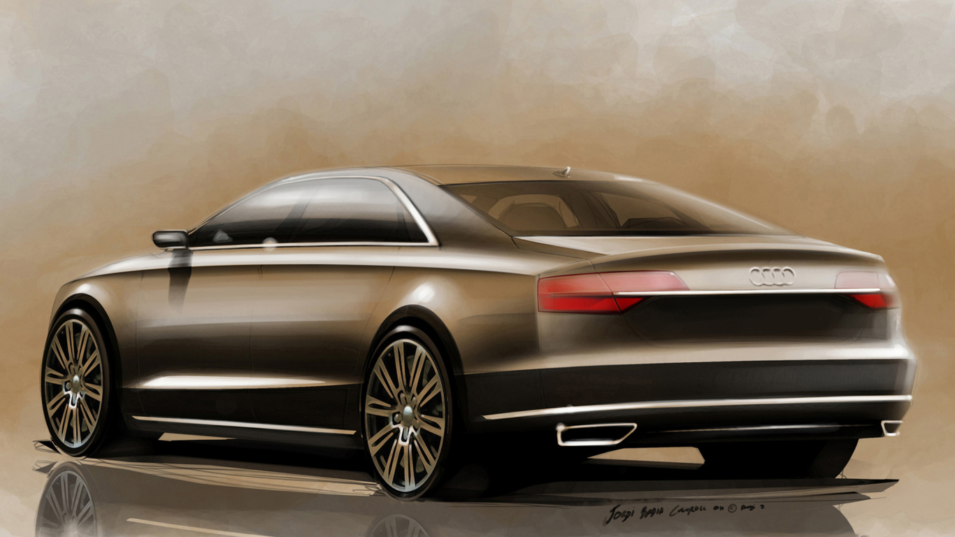 Новая машина Audi A8 2014