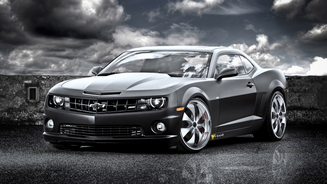 Черный Chevrolet Camaro SS