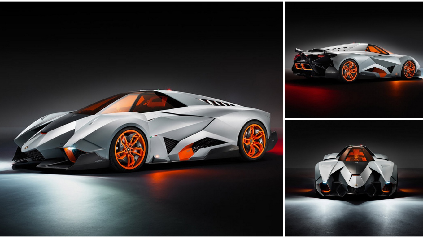 Автомобиль Lamborghini Egoista на дороге