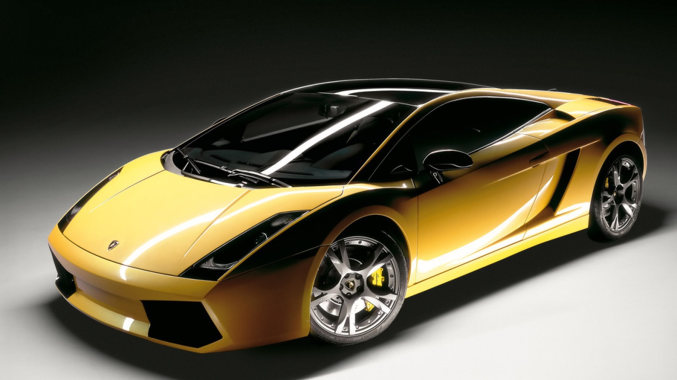 Желтый Lamborghini gallardo