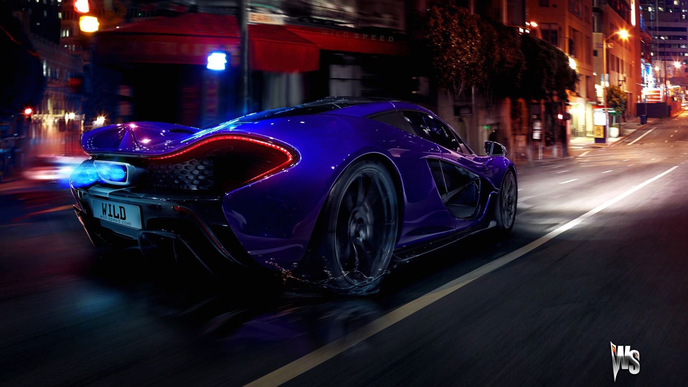 Голубой Mclaren p1