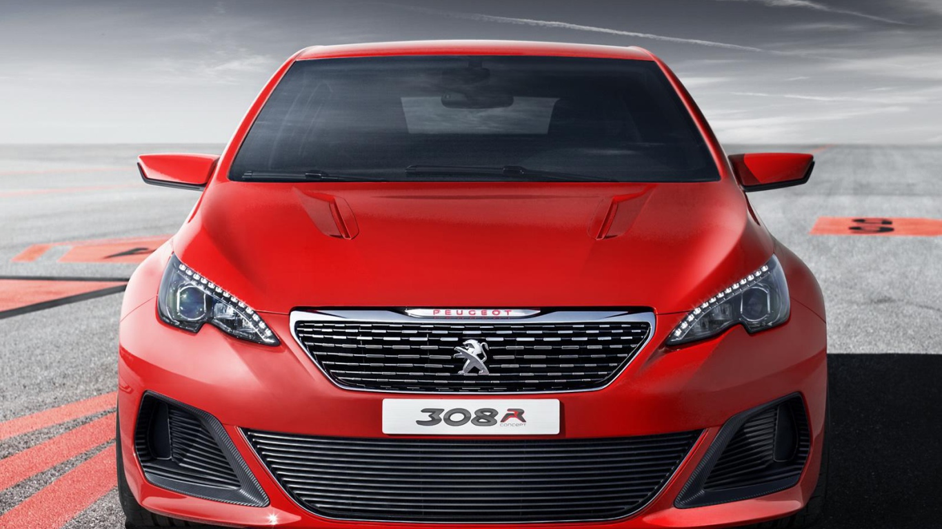 Красный Peugeot 308