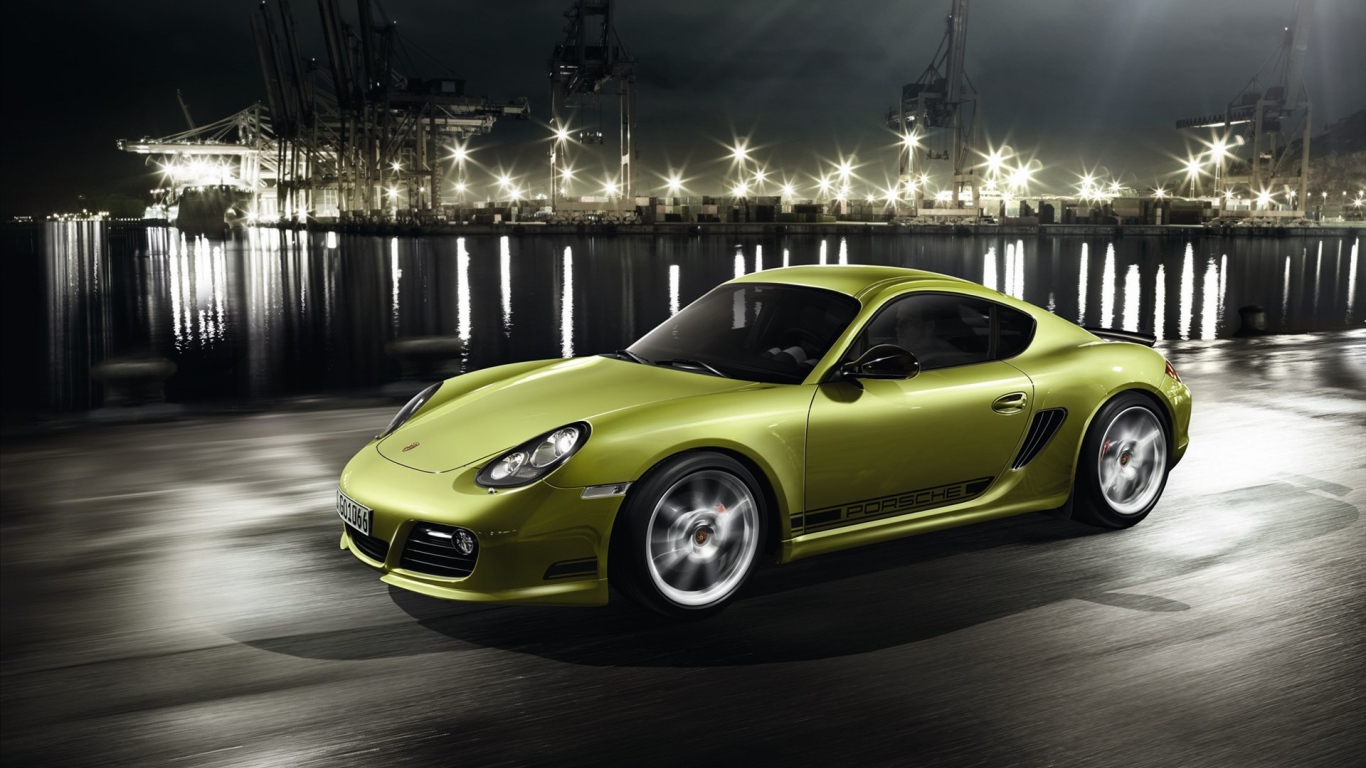 Зеленый Porsche Cayman R