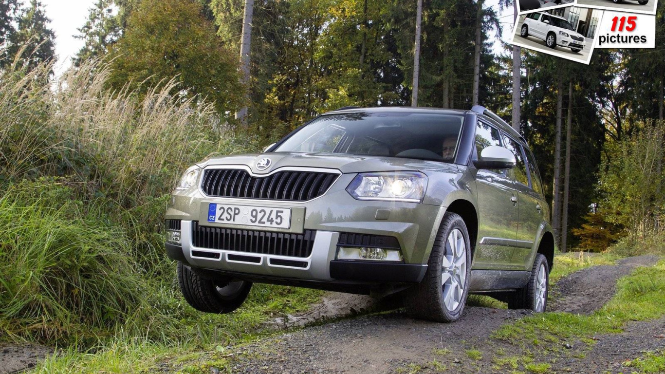 Красивый автомобиль Skoda Yeti 2014 в Москве