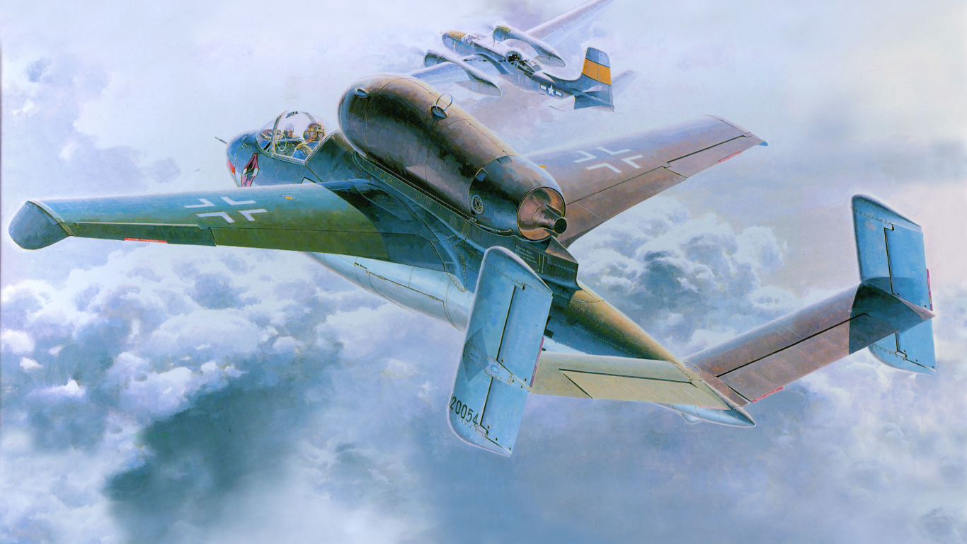 Немецкий самолет HE-162a-2