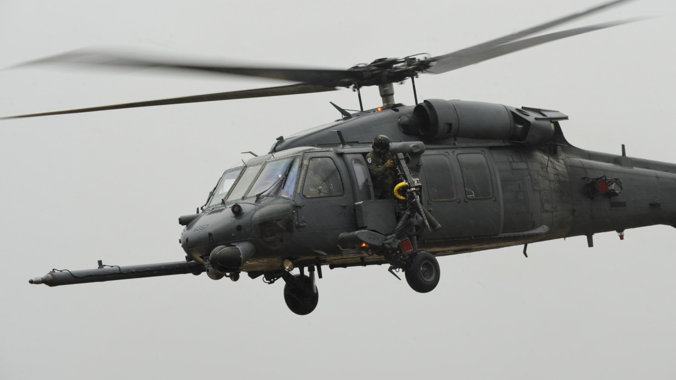 Вертолет на боевом задании