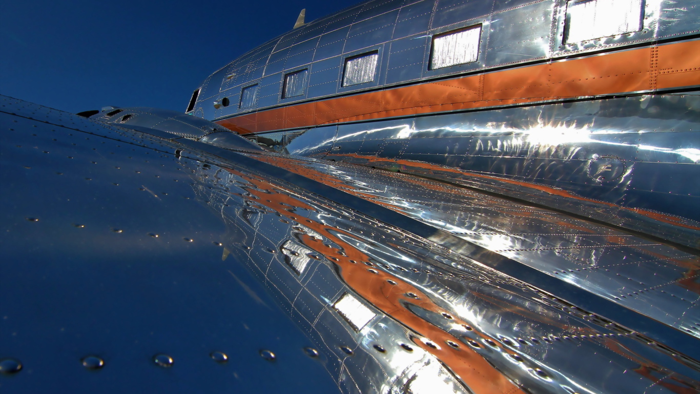 Заклепки на крыле самолета