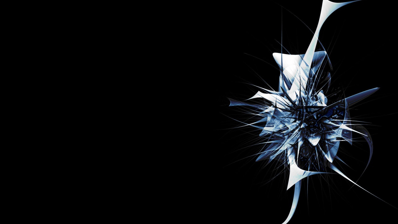 Абстрактная фигура на черных обоях