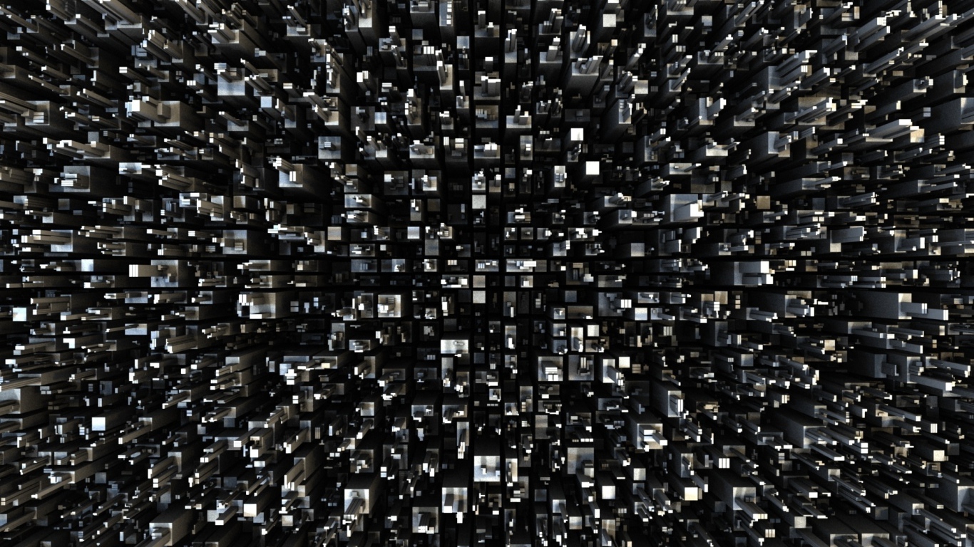 Черная абстракция на обоях