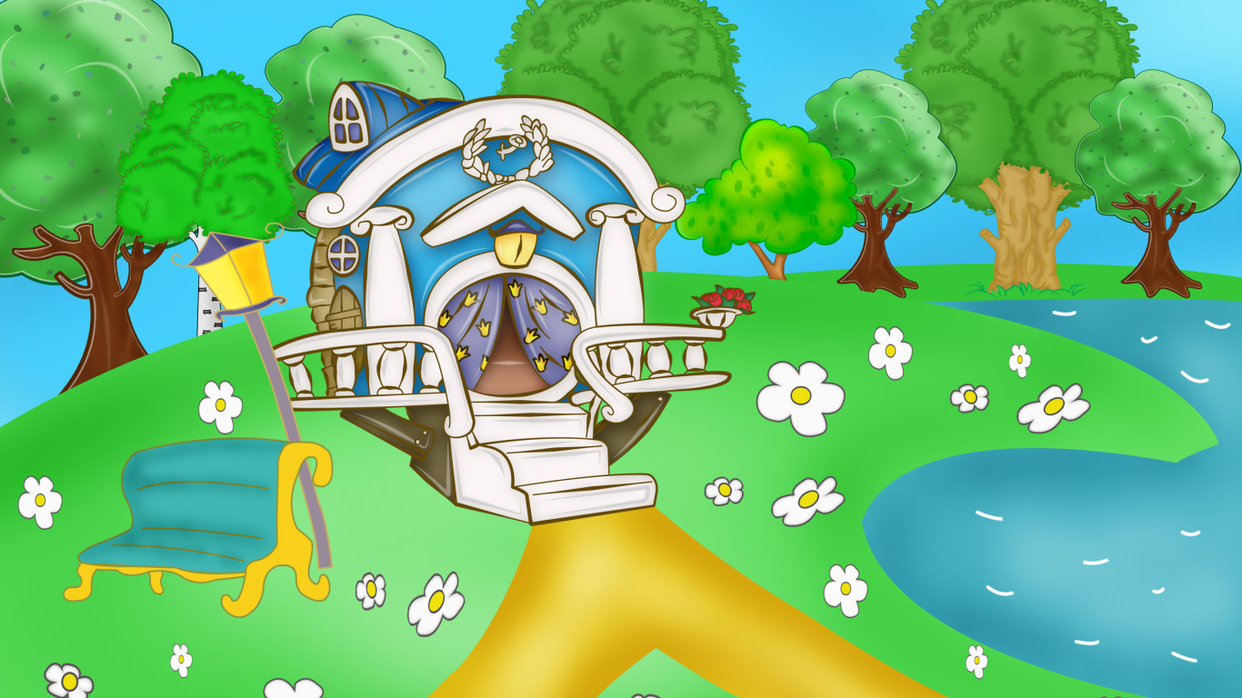 Домик в мультфильме Смешарики