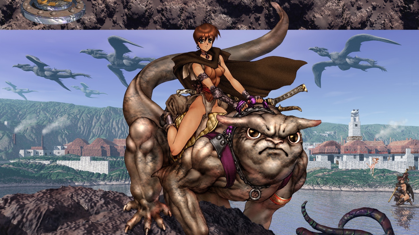 Девушка на чудовище 