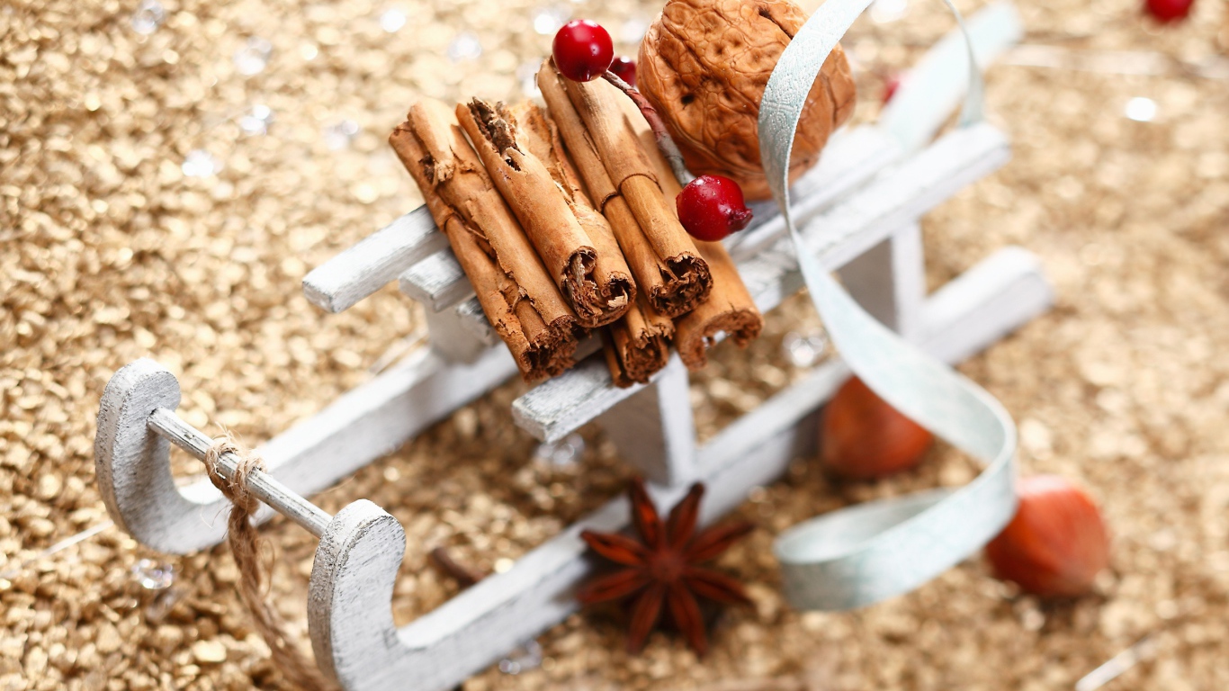 Корица на санках