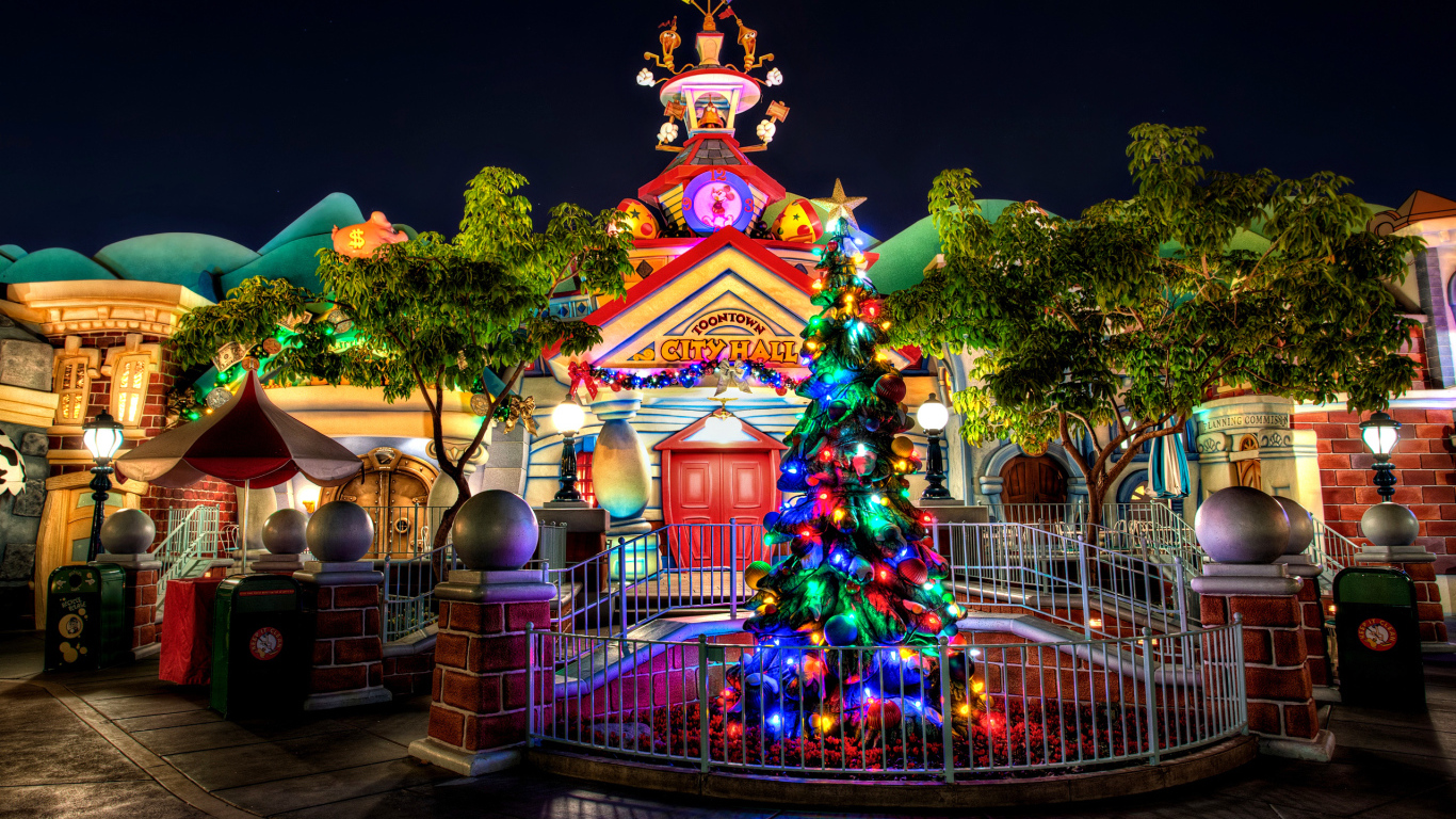 Новогодние огни в городе