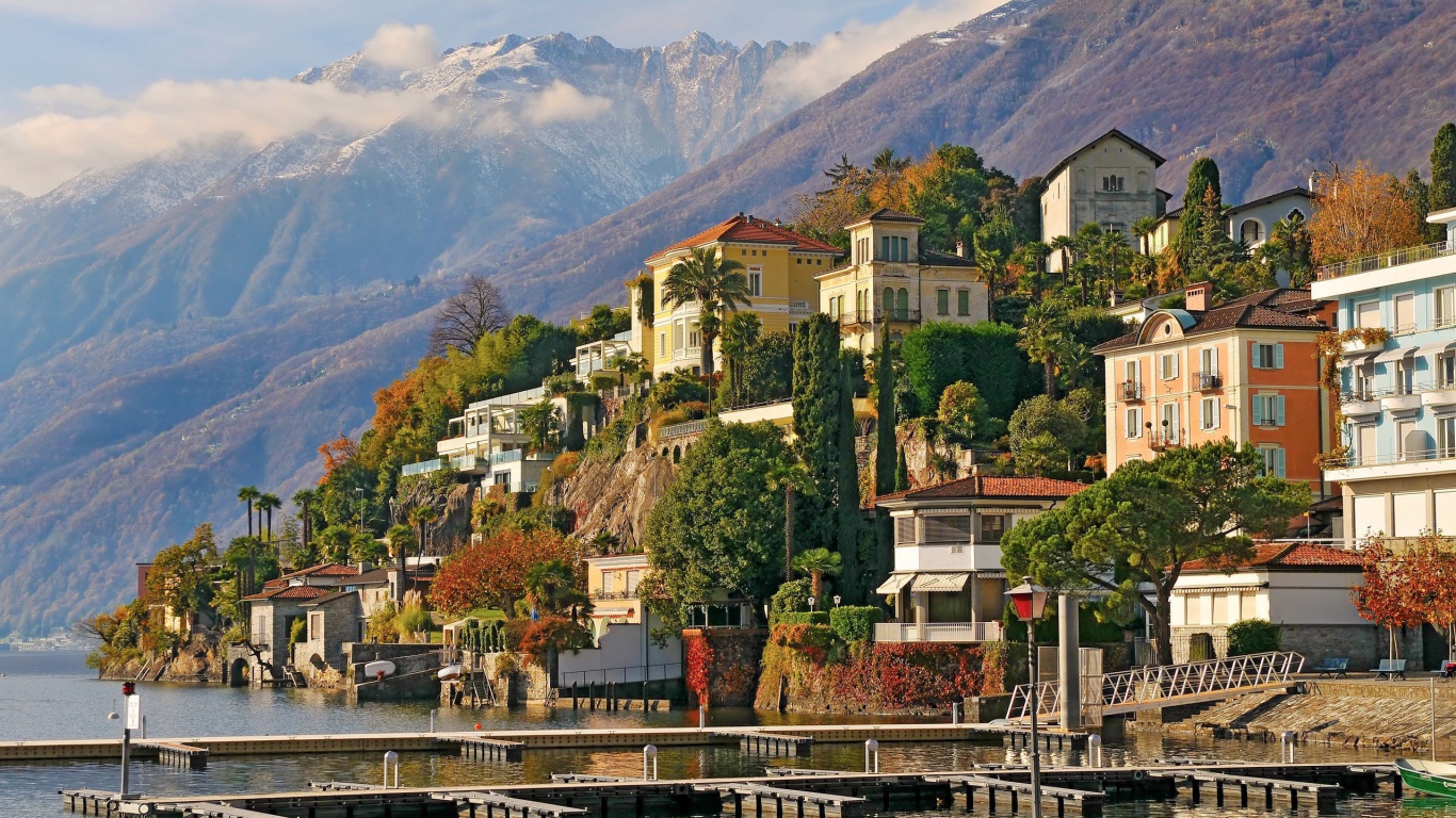 Город Аскона в Швейцарии