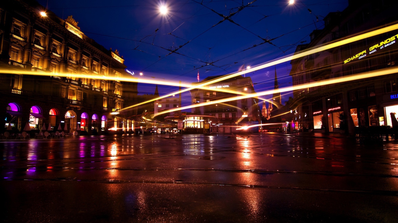 Вечерний город в германии