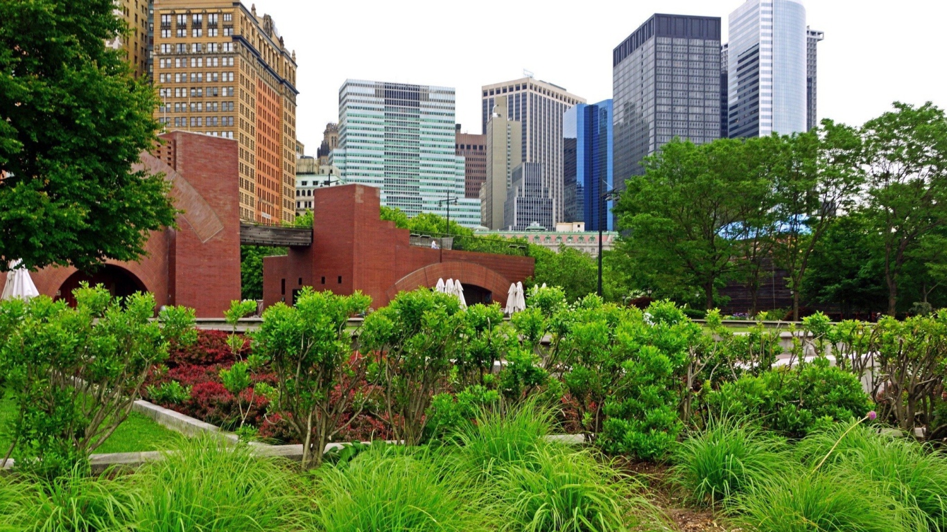 Зеленый уголок в Нью Йорке