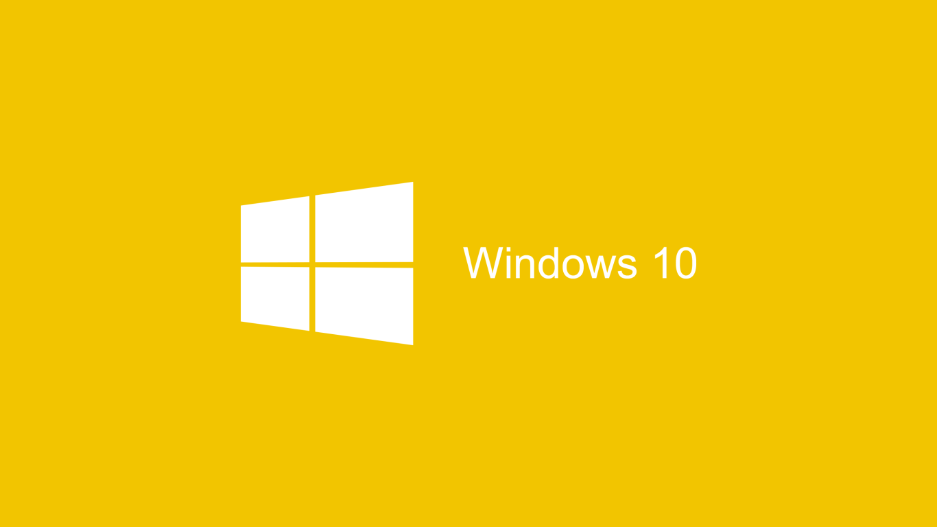 Желтый логотип Windows 10