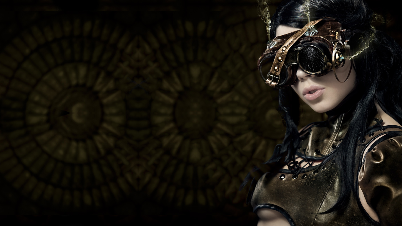 Девушка в очках стимпанк
