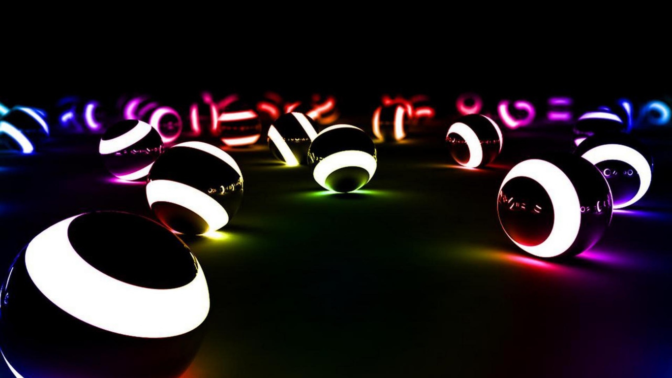 Свет неоновых шаров