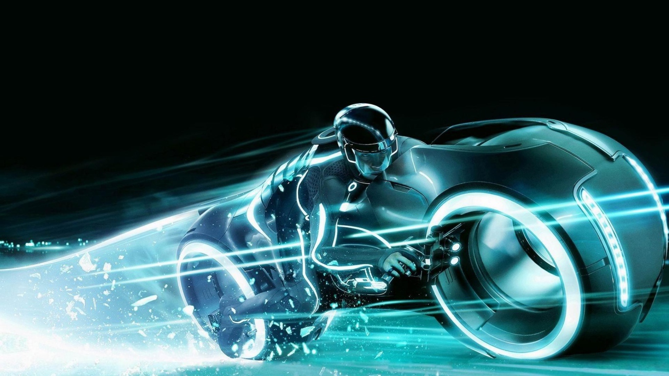 Мотоцикл из неона