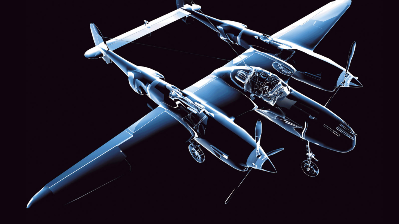 Полет неонового самолета