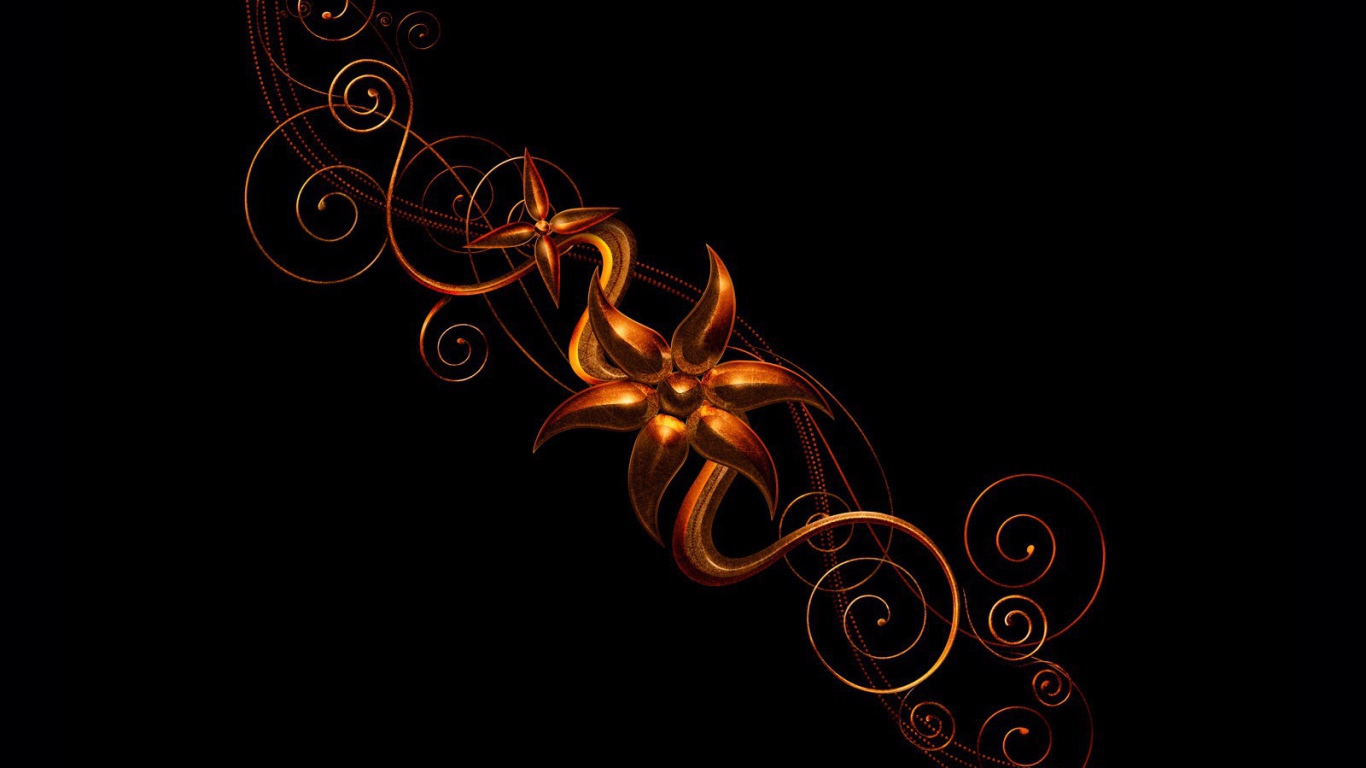 Орнамент на черном фоне