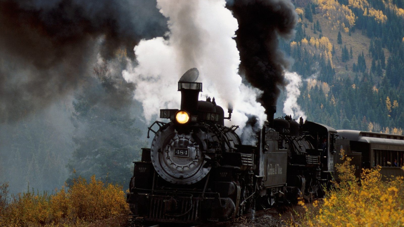 Старый паровоз в Нью Мехико