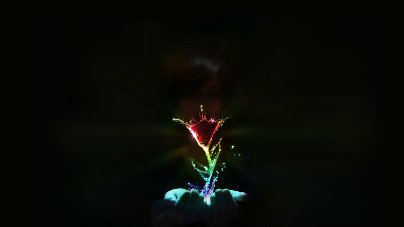 Водяной цветок в руках